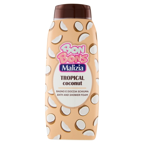 Malizia Bon Bons Tropical coconut Bagno e Doccia Schiuma 500 mL